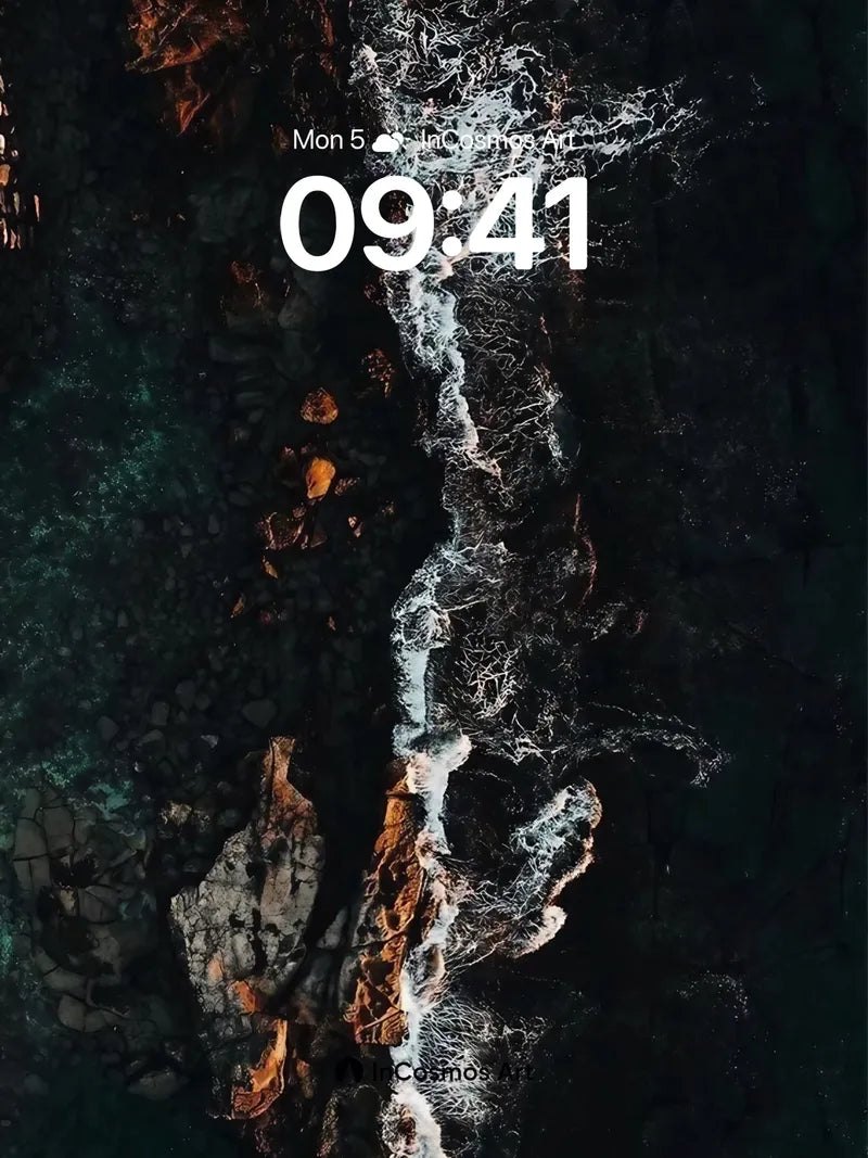 Whispers of the Tidal Edge Wallpaper with Fractal Foam