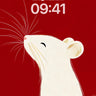 Whispering Rat Wallpaper with Velvet Red Depth wallpaper for iPhone, iPad & Mac