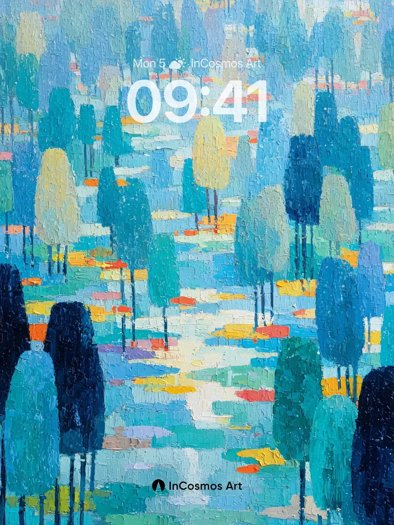 Whispering Forest Wallpaper with Dappled Light wallpaper for iPhone, iPad & Mac