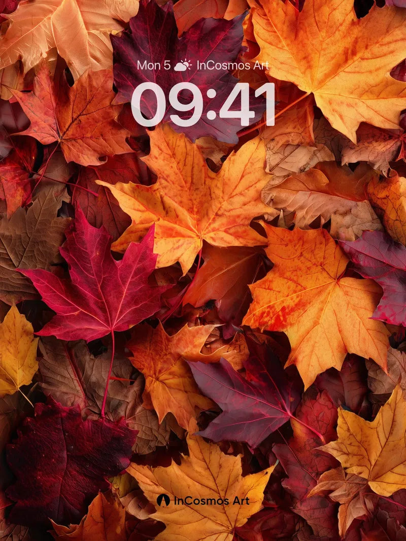 Crimson Whisper Wallpaper with Autumn Veins