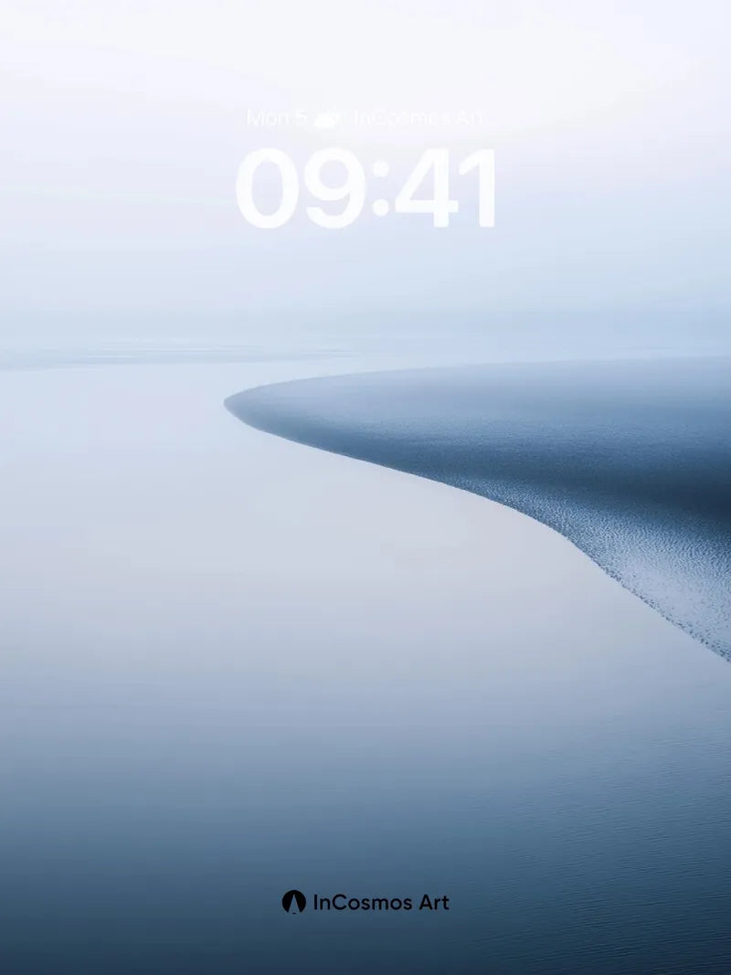 Serenity Curve Wallpaper with Misty Horizon