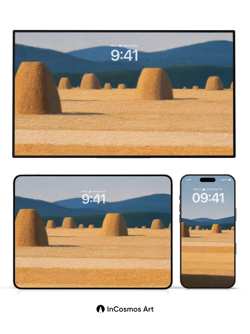 Golden Hush Wallpaper with Silent Fields