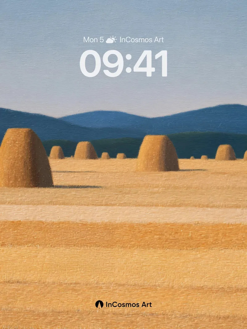 Golden Hush Wallpaper with Silent Fields