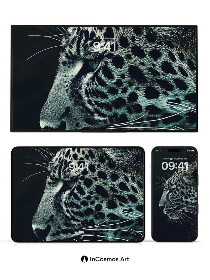 Shadowed Gaze Wallpaper with Emerald Echo