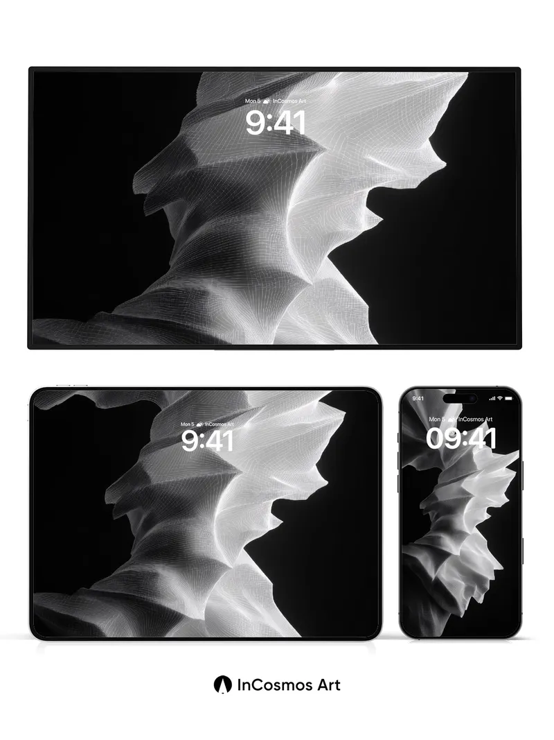 Luminous Fold Wallpaper with Breathable Light