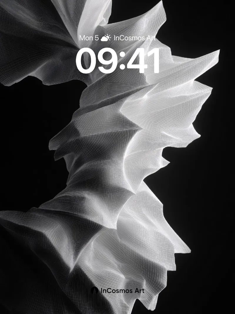 Luminous Fold Wallpaper with Breathable Light