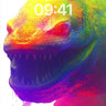 Neon Leviathan Wallpaper with Cosmic Scale wallpaper for iPhone, iPad & Mac