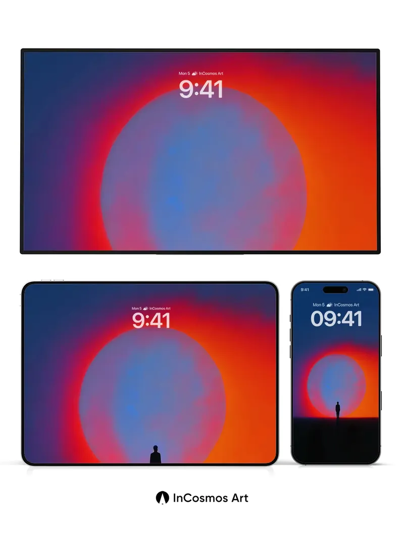 Solitary Horizon Wallpaper with Cosmic Glow