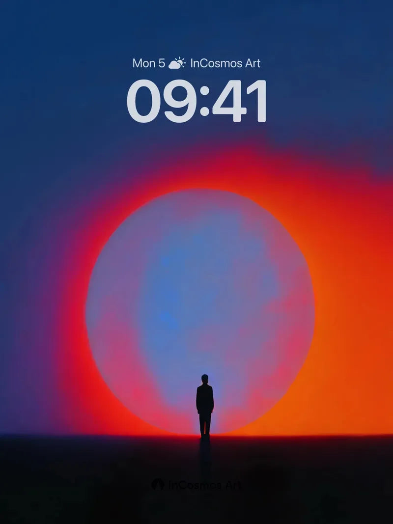 Solitary Horizon Wallpaper with Cosmic Glow