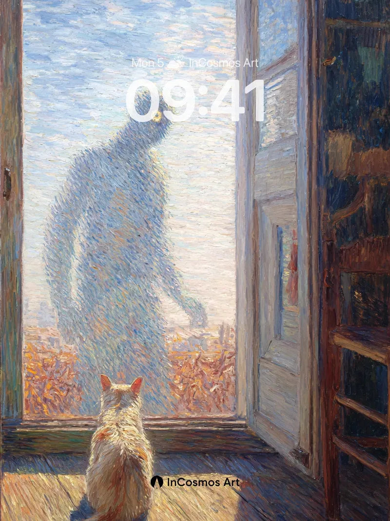 Whispering Shadow Wallpaper with Feline Gaze wallpaper for iPhone, iPad & Mac
