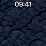 Midnight Wave Wallpaper with Hokusai Echoes wallpaper for iPhone, iPad & Mac