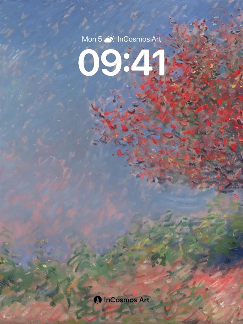 Autumn Hush Wallpaper with Crimson Canopy