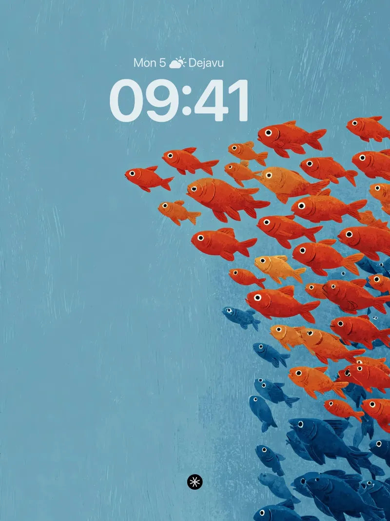 Fish School Movement Background