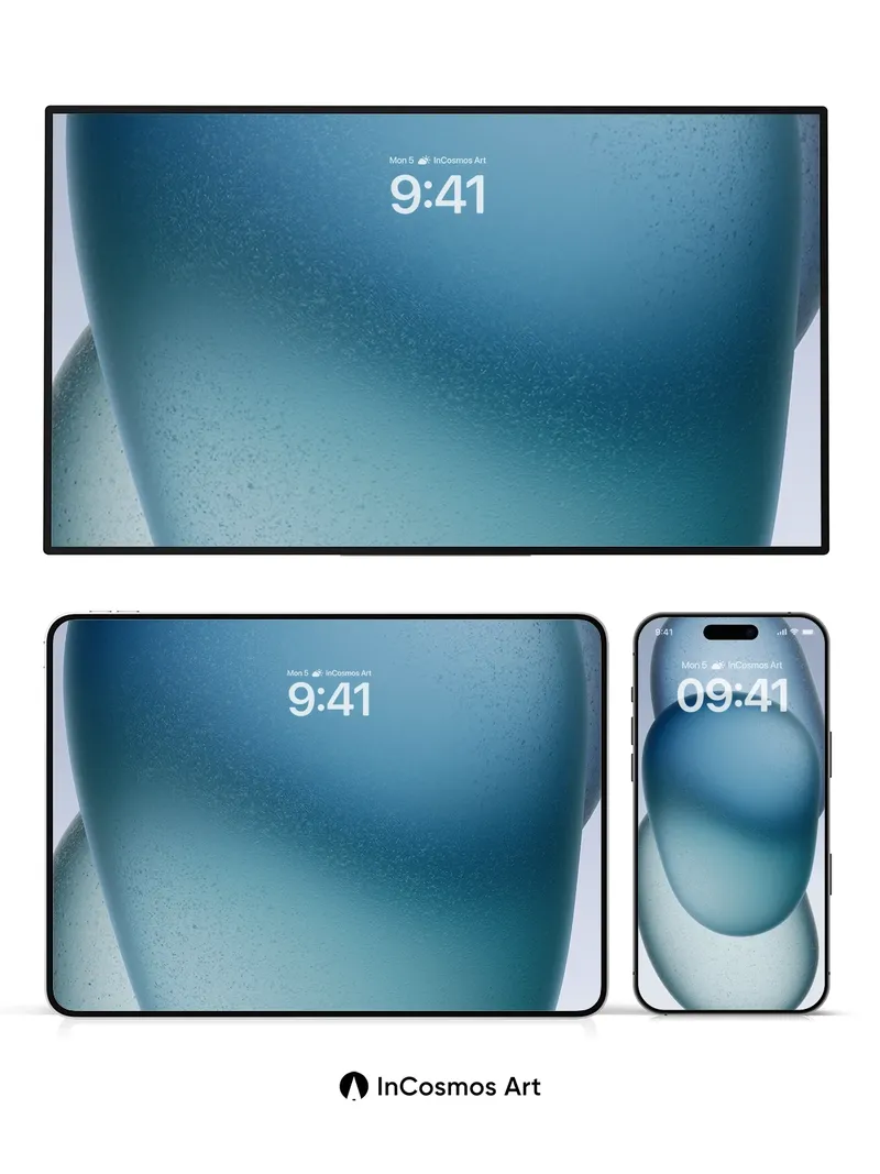 Serenity Glass Wallpaper with Floating Depth