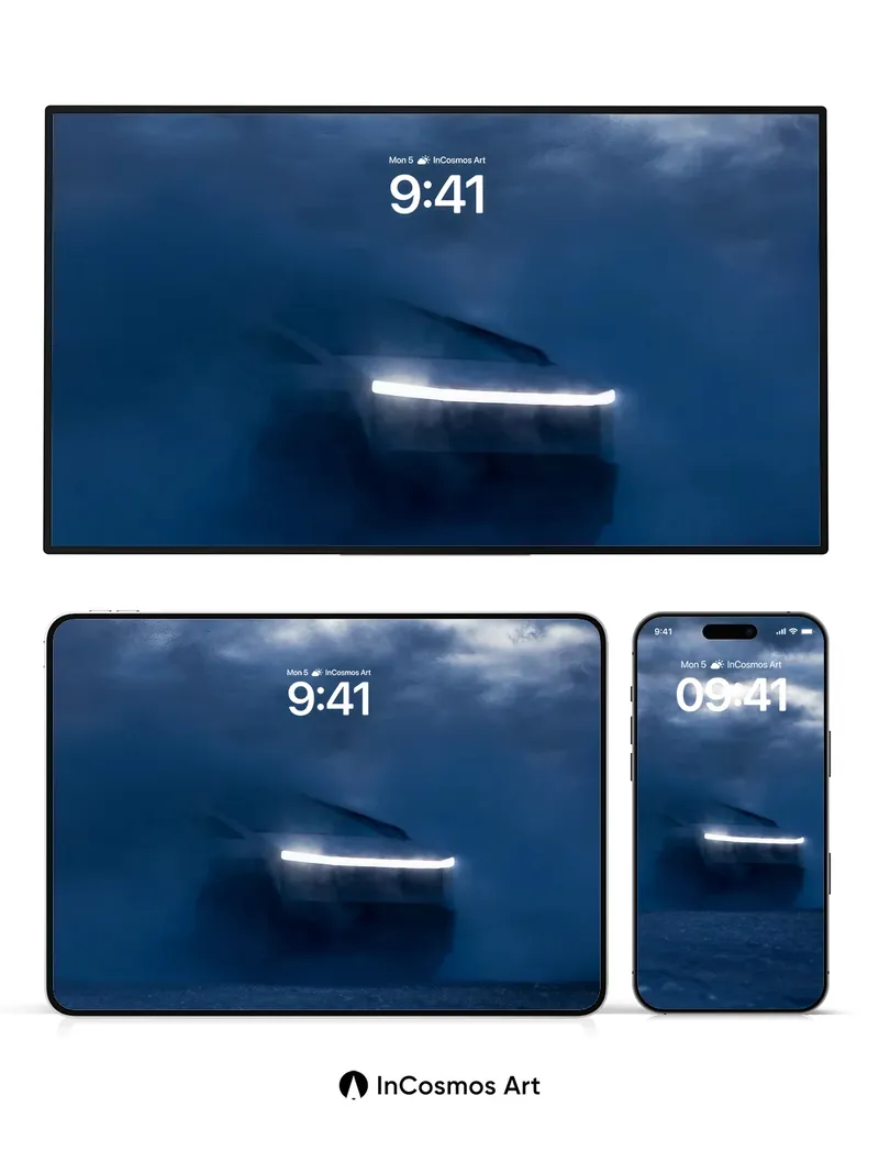 Futurist Fog Wallpaper with Neon Pulse