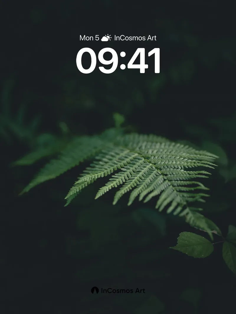 Whispering Fern Wallpaper in Shadowed Light