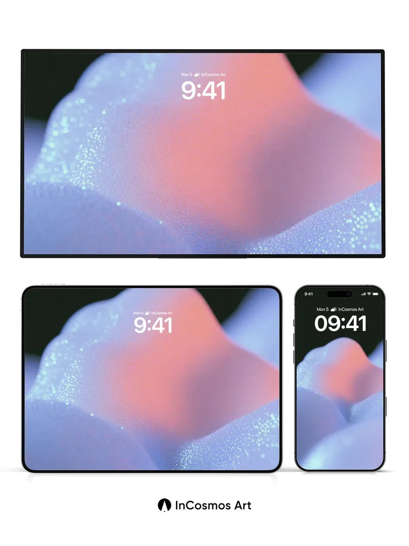 Luminous Frost Wallpaper with Glowing Veins