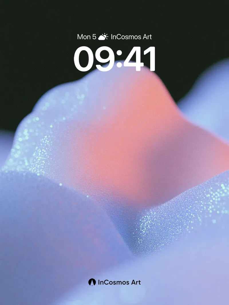 Luminous Frost Wallpaper with Glowing Veins