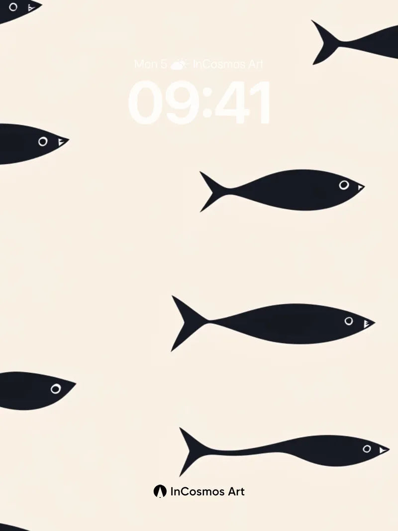 Silent School Wallpaper with Floating Shadows