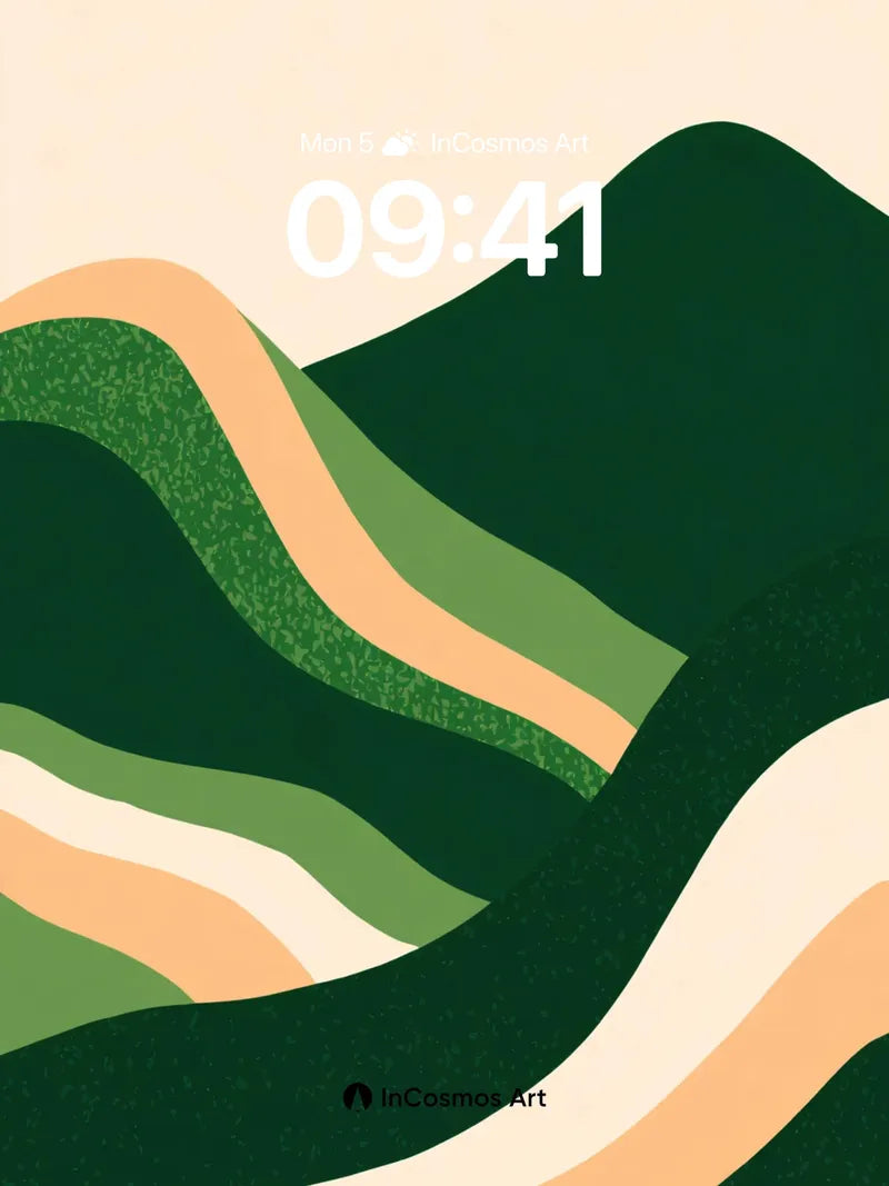 Serenity Ridge Wallpaper with Earth-Toned Flow