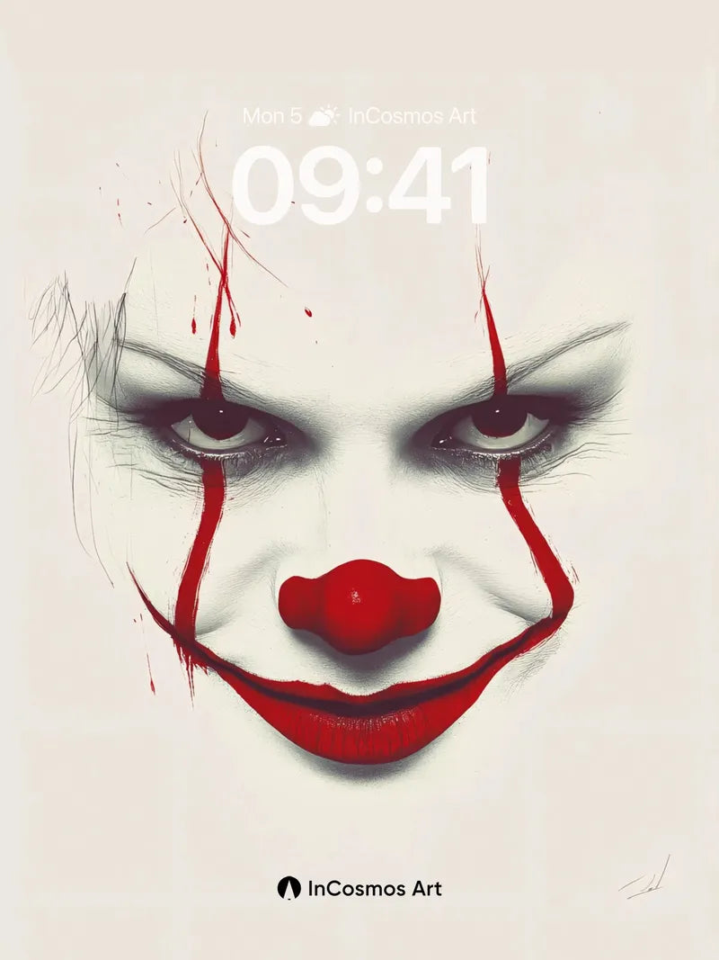 Sinister Smile Wallpaper with Blood-Red Tears wallpaper for iPhone, iPad & Mac