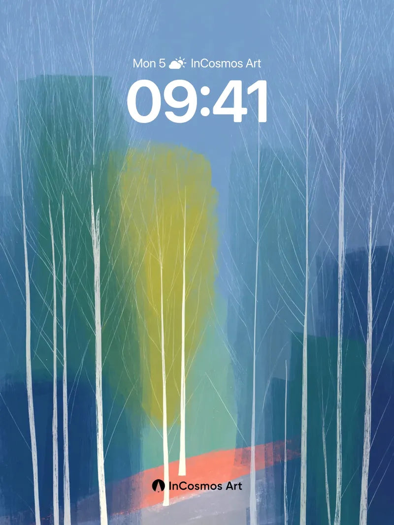 Serenity Pathway Wallpaper with Whispering Trees