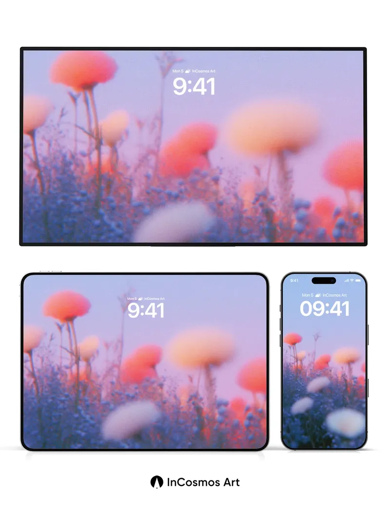 Serene Bloom Wallpaper with Ethereal Hues