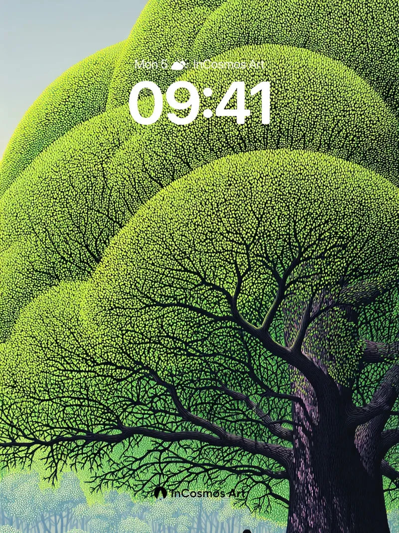 Serenity Canopy Wallpaper with Whispering Leaves