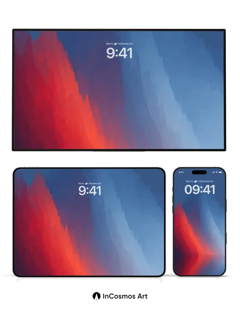 Crimson Veil Wallpaper with Ethereal Light