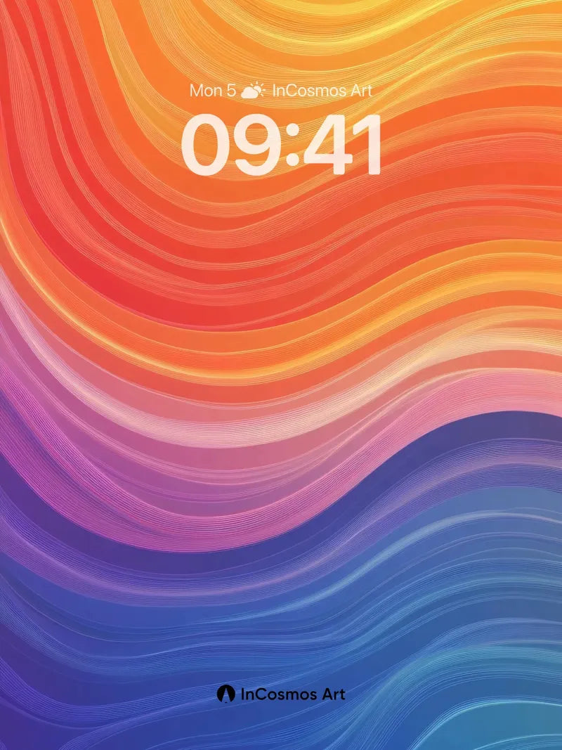 Liquid Horizon Wallpaper with Swirling Light