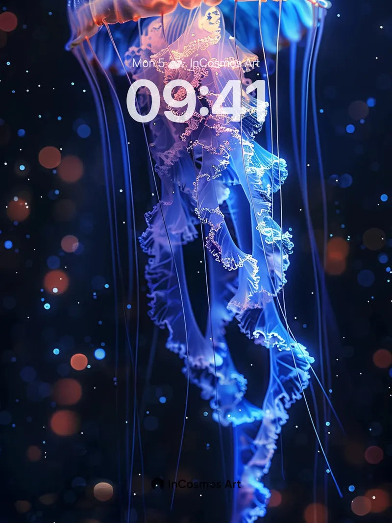 Luminous Drift Wallpaper with Ethereal Tendrils