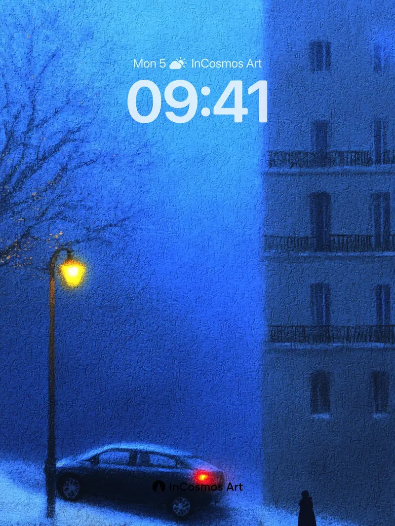 Fogbound Solitude Wallpaper with Golden Light