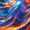Luminous Wave Wallpaper with Cosmic Threads wallpaper for iPhone, iPad & Mac