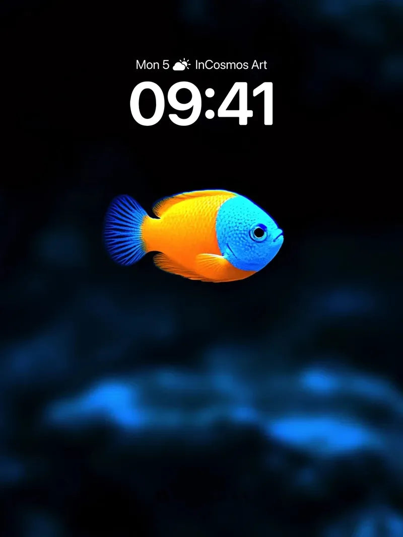 Electric Serenity Wallpaper with Coral Pulse