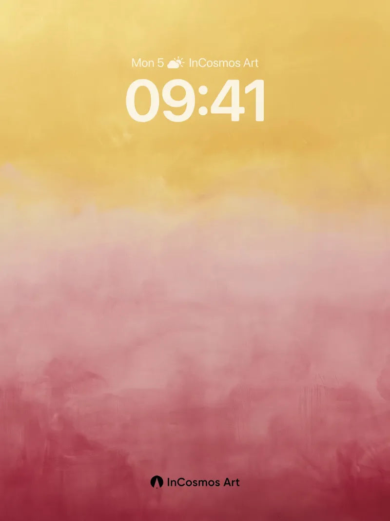 Golden Hush Wallpaper with Crimson Veil