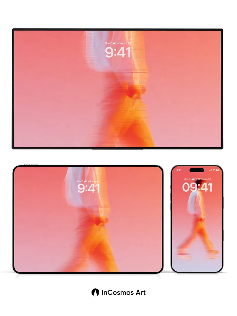 Blurred Motion Wallpaper with Warm Hues