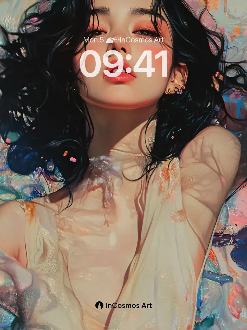 Luminous Reverie Wallpaper with Floating Petals