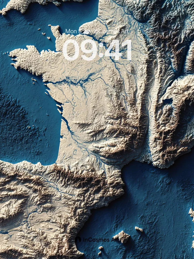 Stone Vein Wallpaper with River Light