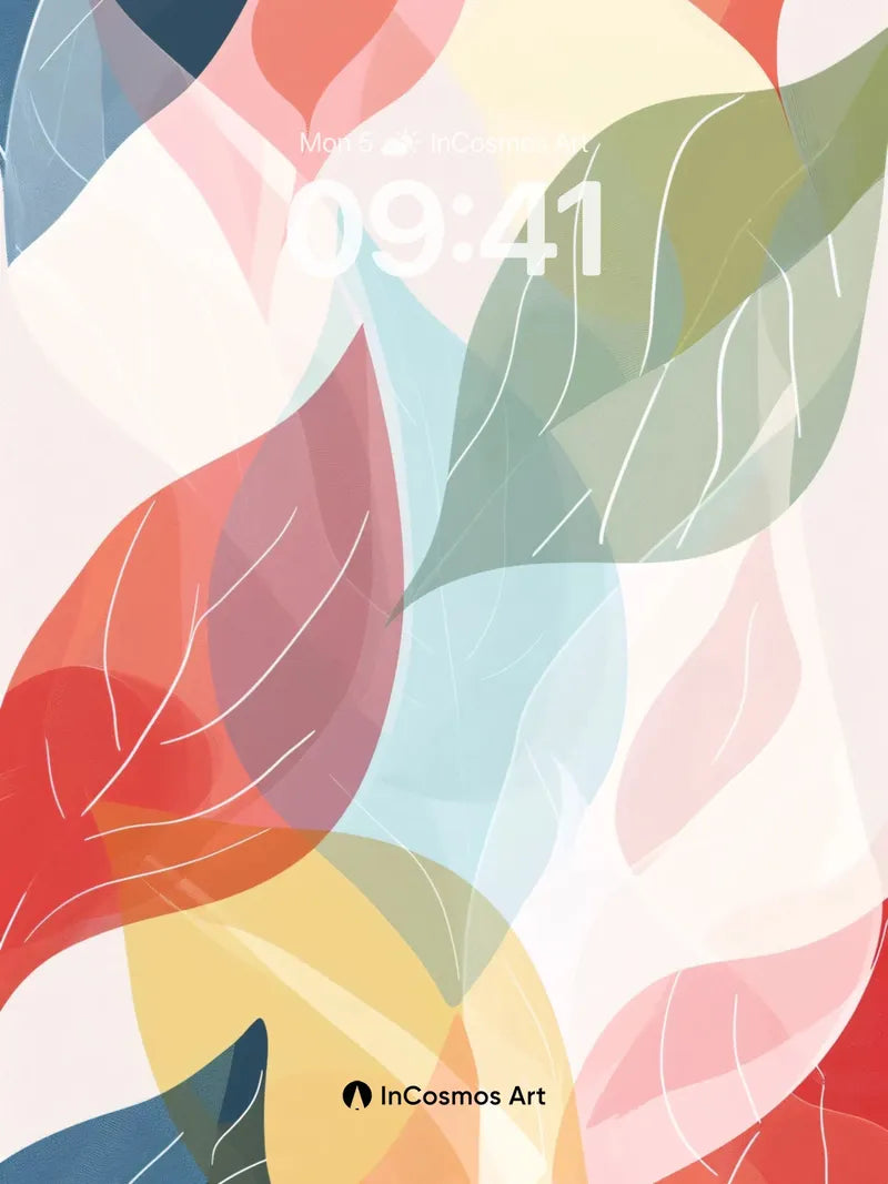 Whispering Leaves Wallpaper with Ethereal Veins wallpaper for iPhone, iPad & Mac