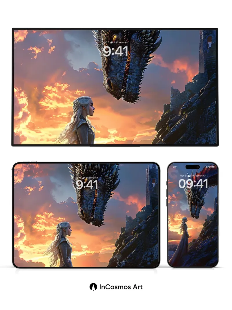 Ethereal Dragonfall Wallpaper with Sunset Whispers