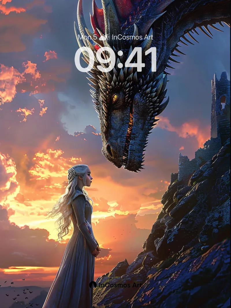 Ethereal Dragonfall Wallpaper with Sunset Whispers