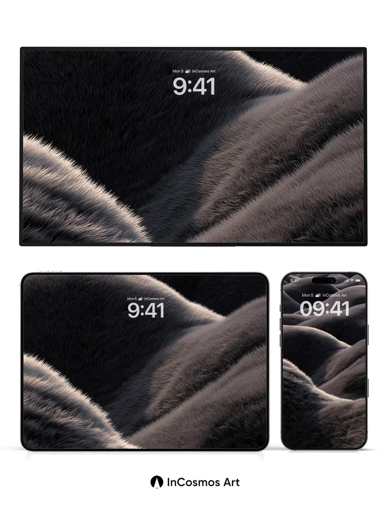 Velvet Dunes Wallpaper with Shadowed Peaks