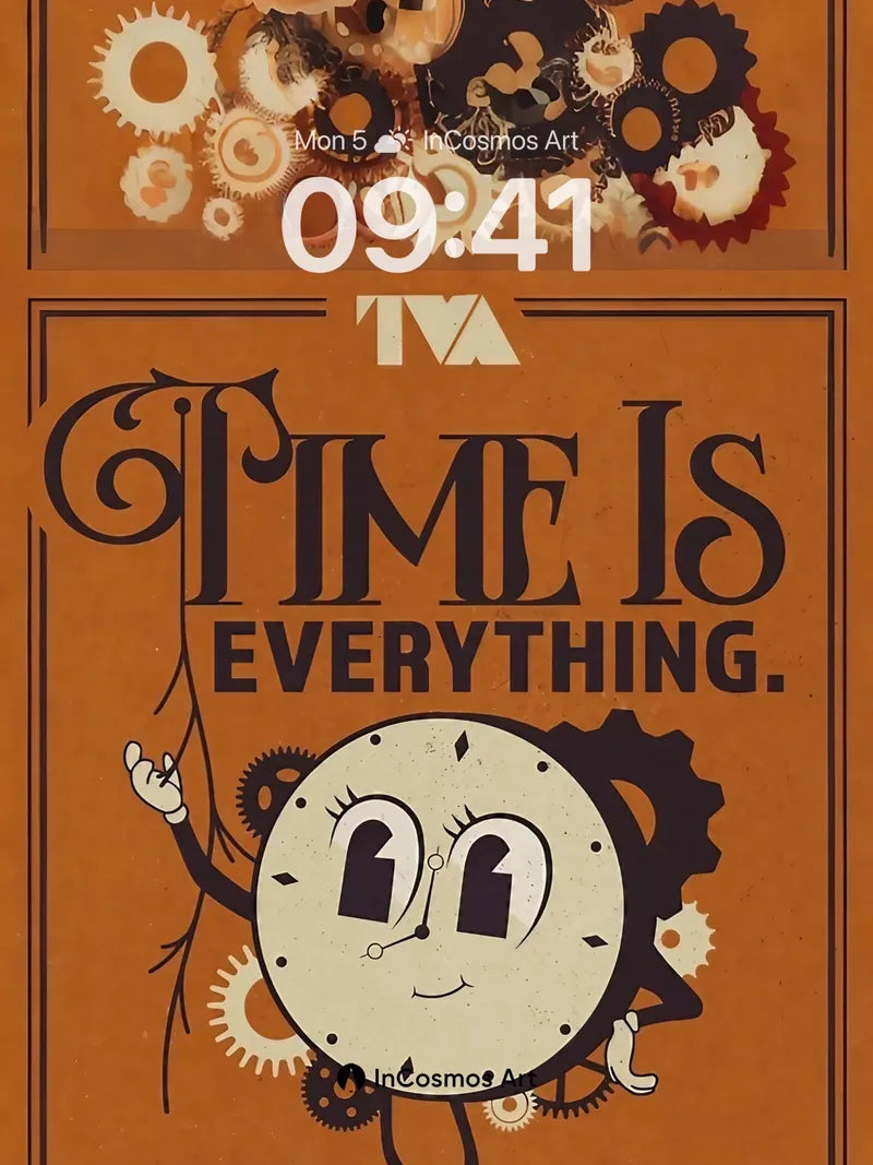 Whimsical Clockwork Wallpaper with Steampunk Charm