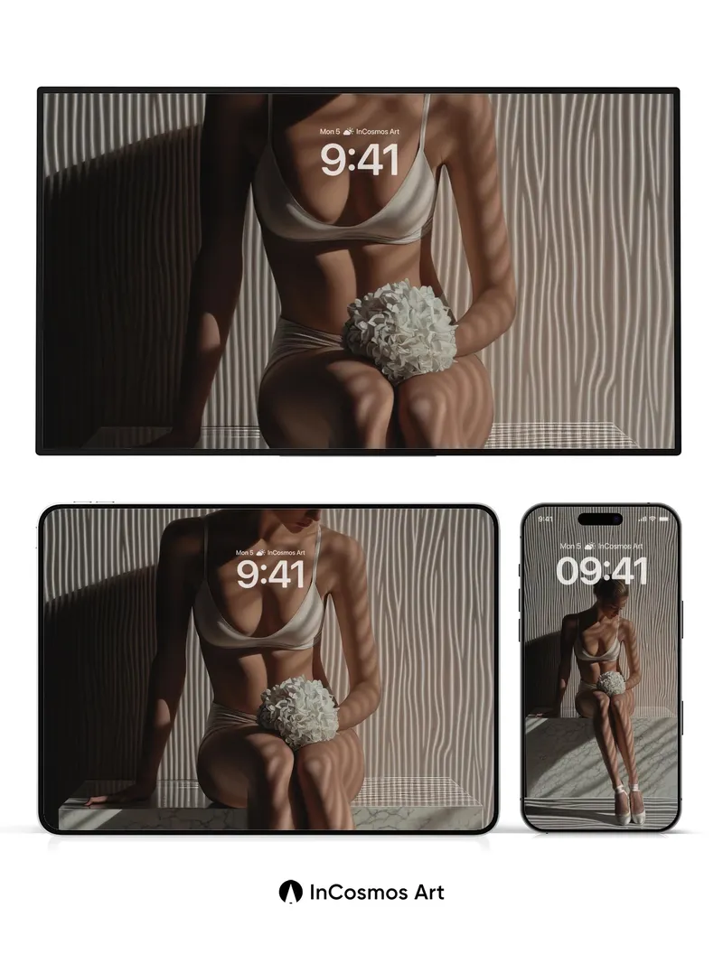 Shadow Weave Wallpaper with Marble Pulse