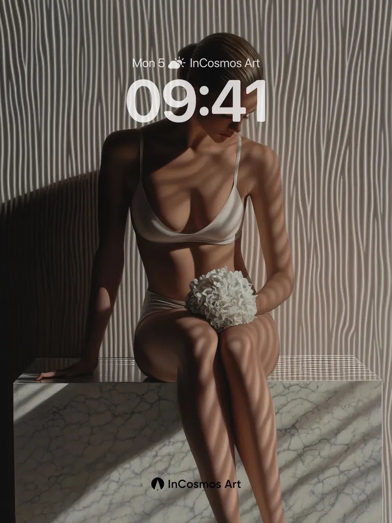 Shadow Weave Wallpaper with Marble Pulse