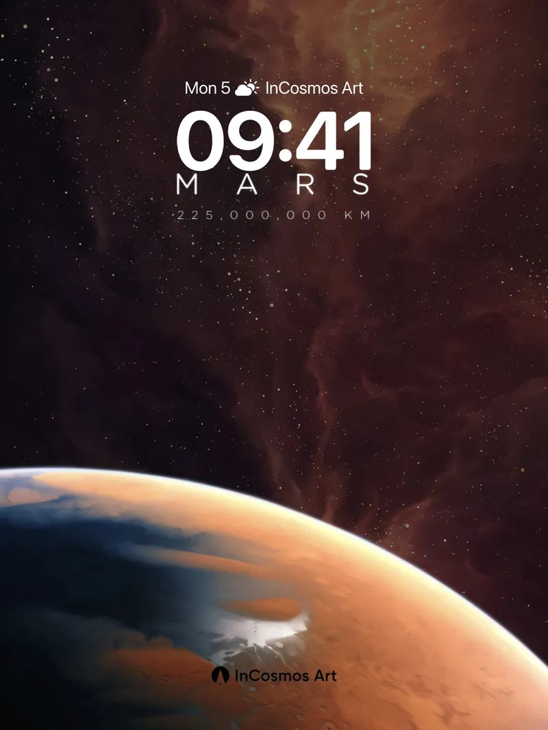 Cosmic Hush Wallpaper with Mars Horizon wallpaper for iPhone, iPad & Mac