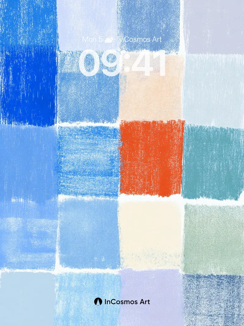 Soft Grid Wallpaper with Painted Light wallpaper for iPhone, iPad & Mac