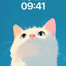 Serene Gaze Wallpaper with Floating Whiskers wallpaper for iPhone, iPad & Mac