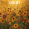 Golden Field Wallpaper with Dotted Sky wallpaper for iPhone, iPad & Mac