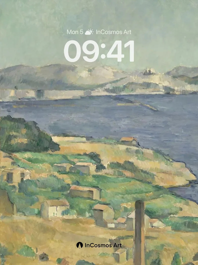 Serenity of Coastal Hills Wallpaper with Distant Blue